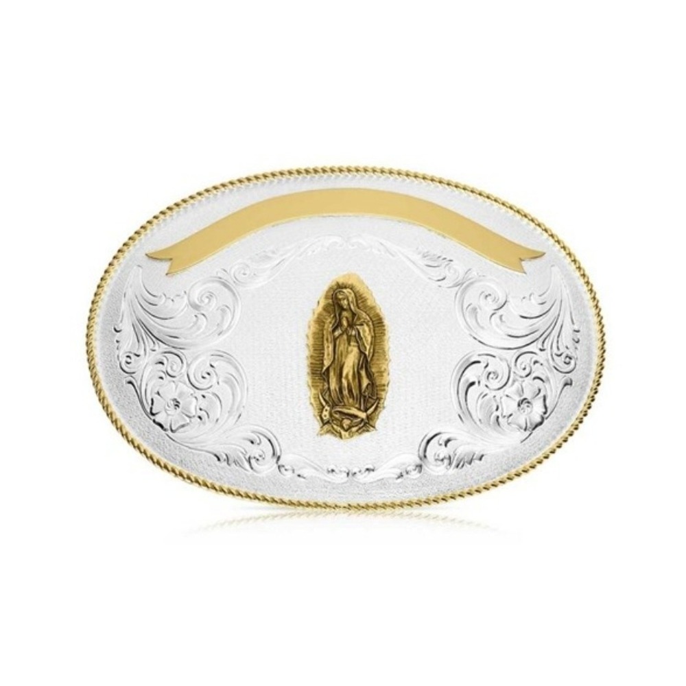 Montana Silversmiths Lady Of Guadalupe X-LARGE Belt Buckle Retail‎ $220 - New!